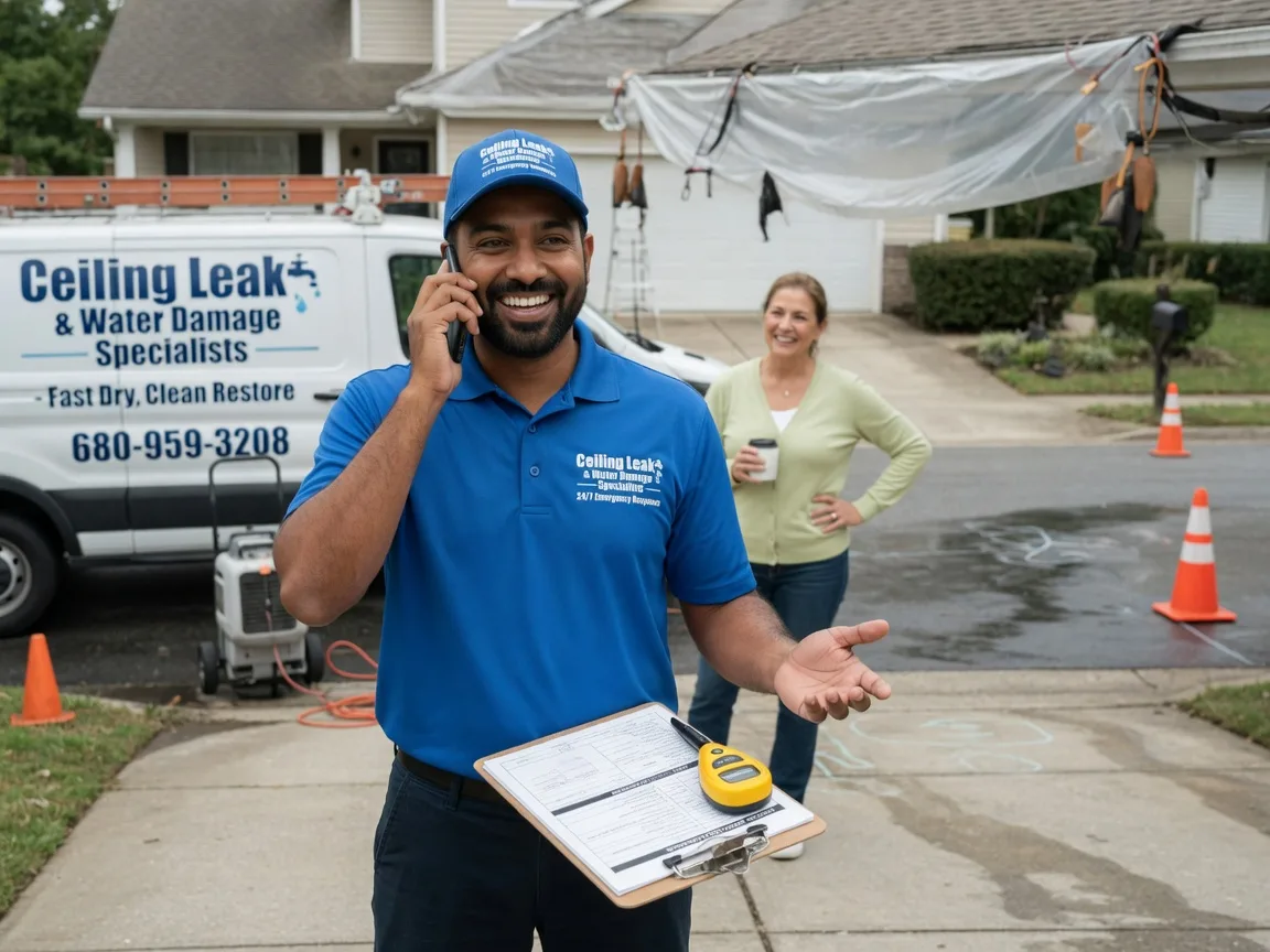 Ceiling Leak Cleanup Birdseye, IN FAQs